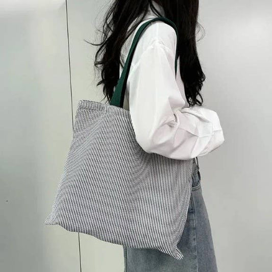 JOSSLYN by wall to wall - Large colorful stripe Shoulder Tote Bag | 40P585